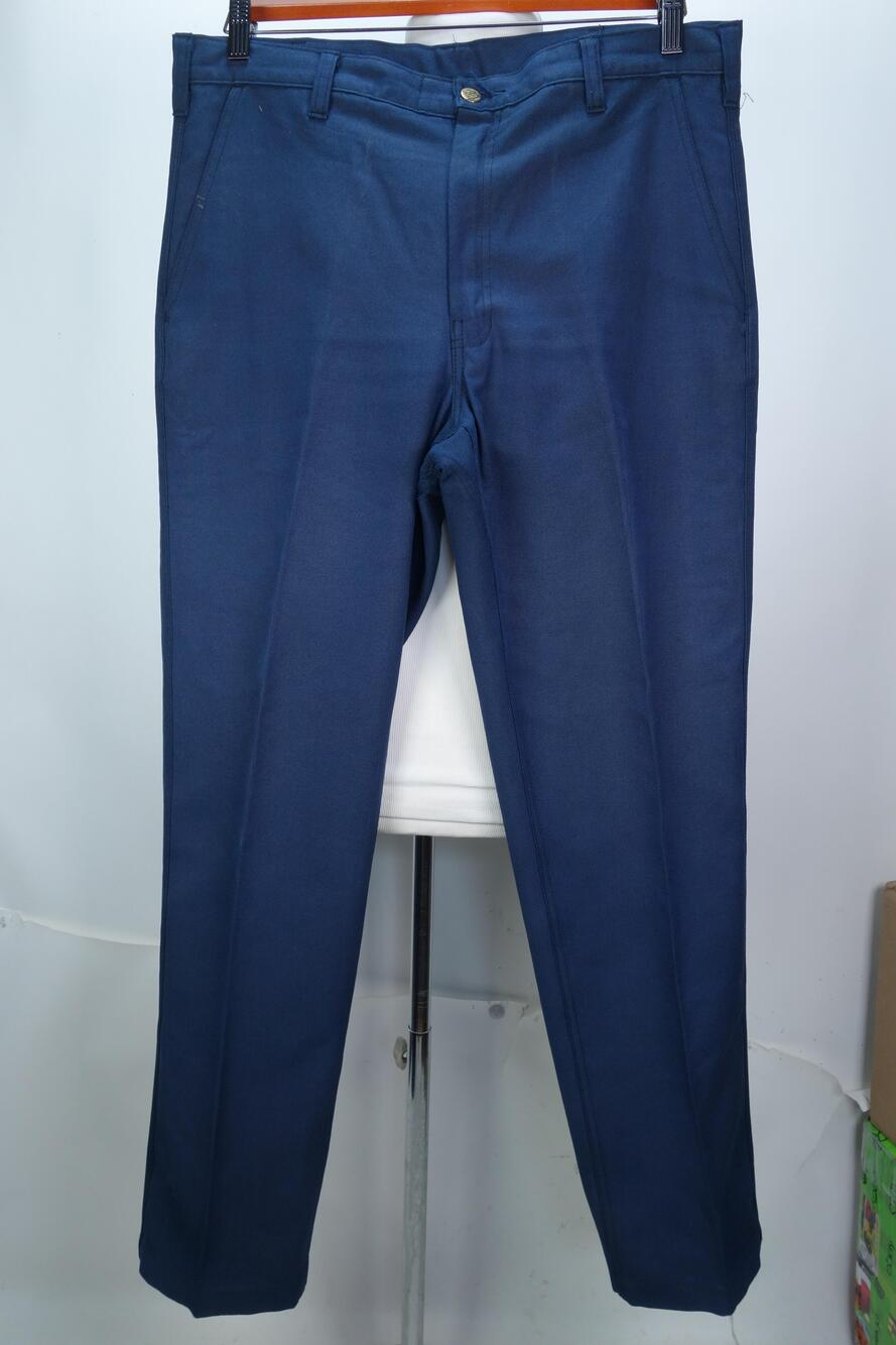 Workrite Pants Mens 35x31 Blue Nomex Aramid FR Workwear Benchmark Station